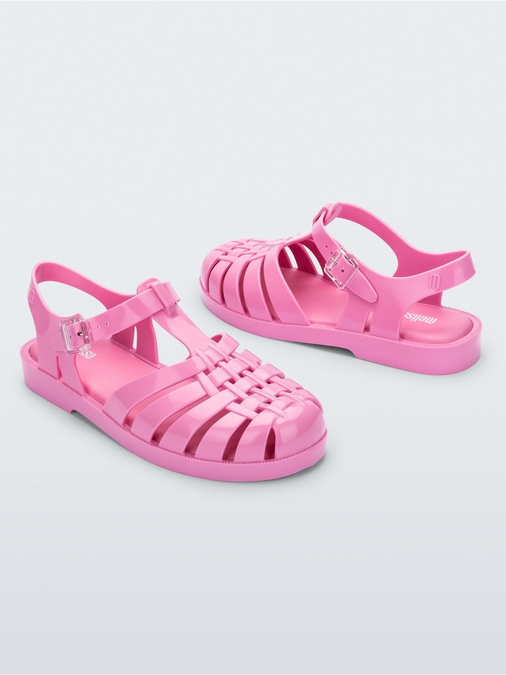 Melissa Possession Sandals Sz 9 Gloss Pink Shoes Fisherman Jellies Y2K Style - Picture 3 of 9